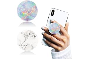 KWKPR 2 Piezas Soporte de Anillo de Agarre para Teléfono Móvil, Rotación de 360°, Base y Agarre Extensibles para Teléfonos Inteligentes y Tabletas (A)