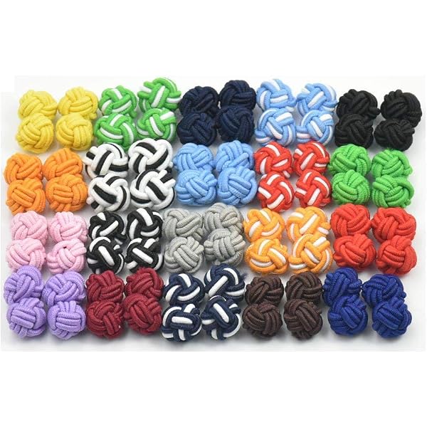 5 Paires De Boutons De Manchette En Soie élastique PATIKIL - Pour Homme Et Femme, Cadeau Mariage, 5 Couleurs