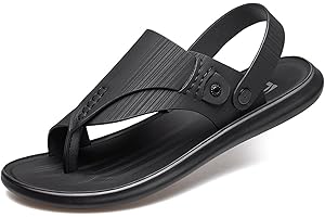 Dajingkj infradito da uomo, infradito in pelle, pantofole estive da uomo, surf, outdoor, infradito Dual Purpose