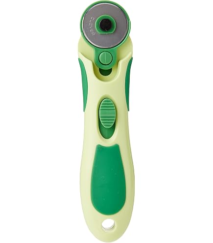 Cutter Rotatif Vaessen Creative - Lame Droite 28 Mm, Poignée Ergonomique - Pour Tissu, Cuir, Papier, Feutrine - Gauchers Et Droitiers