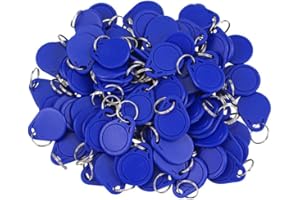 ReaIOKbii Blue Waterproof ABS 13.56MH2 IS014443A M1 Classic NFC RFID Token,RFID Keyfob,RFID Tag (50)