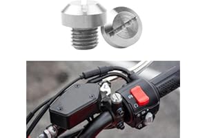 deemars 2PCS Motorrad-Spiegellochstopfen, Motorrad-Spiegelstopfen, M10x1.25 Aluminiumlegierung Motorrad Rückspiegelstopfen, Universal-Motorrad-Zubehör für Honda, Yamaha, Kawasaki, Suzuki (Silber)