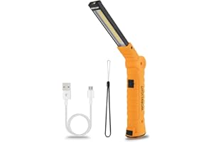 Suranew Torcia LED Lampada da Lavoro Ricaricabile USB lampada magnetica COB Lampade di Ispezione 5 modalità lampada e Gancio per Auto/Campeggio/BBQ/Home e di Emergenza