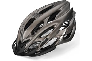 Shinmax Casco Bicicleta Adulto con Luz LED Certificado CE Casco de Bicicleta con Visera Extraíble Casco MTB Hombre Mujer Casco Bici Casco Ciclismo para Montaña Casco para Bicicleta Ajustable