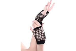 BLUE BANANA Panja Short Net Gants Résilles Mitaines (Noir)