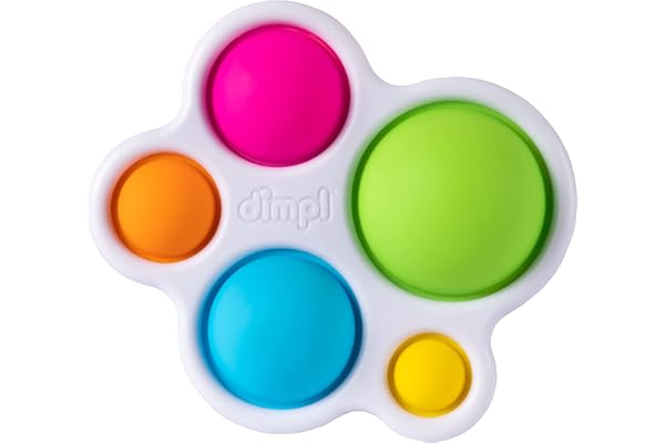 Fat Brain Dimpl, jouet de développement précoce, jouet éducatif, jouet à pousser et à éclater, jouet sensoriel pour les bébés, jouet coloré pour les garçons et les filles âgés de 10 mois et plus.
