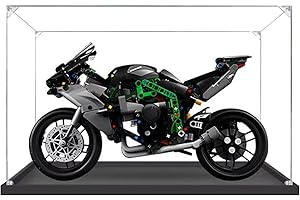 VAVAVIA 1 pezzo 35x15x20cm Vetrina Acrilica Trasparente Antipolvere 3mm, Una Grande Display Box Per Lego 21034 21057 42155 42170 Moto 1/9 Modello