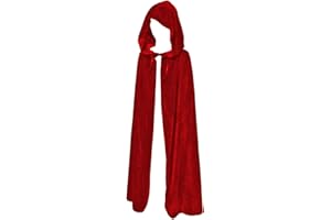 Discoball Cape en Velours à Capuche pour Enfants, Cape médiévale à Capuche pour Le Magicien du Diable Magicien Halloween Noël