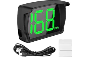 SRLWMYI GPS Speedometer With LED Display for Cars, Large Font Heads Up Display Digital Speedometer Real-Time Car Speed Limit Alert USB Plug & Play for Truck Motorcycle, Clear & Accurate