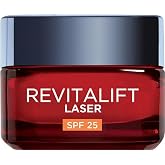L'Oréal Paris Crema Viso Giorno Revitalift Laser SPF25, Per Tutti i Tipi di Pelle, Azione Antirughe e Anti-Macchie, Pelle più