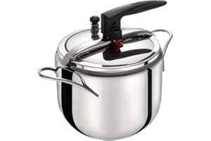 Aeternum Divina, Pentola a Pressione da 7 Litri con Valvola di Sicurezza, Acciaio Inox, Adatta all'induzione, 18/10, Antracite