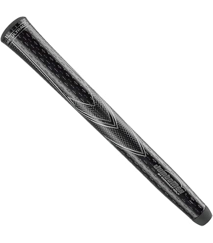 JumboMax Pack of 1 Tour Series Golf Grips - Black with Silver Trim