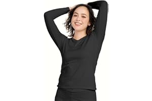 LAPASA Innenfleece Thermounterwäsche Damen Unterhemd, Langarm Oberteil Funktionsunterwäsche (Warm L15/Wärmer L39/Extra warm L42)