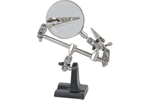 Mercury MAG01 | Heavy Duty Helping Hand with 3 x Zoom Magnifying Glass, Silver