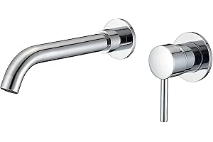 VALAZ Grifo empotrado de lavabo monomando cromado caño 21cm