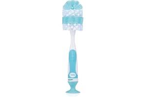 NUBY Nûby - 2 in 1 Brush with Suction Cup – Blue