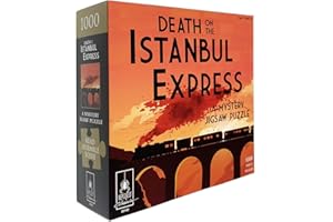 University Games 33122 Death on The Istanbul Express 1000 Piece Murder Mystery Jigsaw Puzzle, Orange