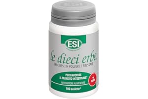 ESI - Le Dieci Erbe +Forte, Integratore Alimentare Vegetale con Tarassaco, Lassativo Naturale Contro Stitichezza e Flatulenza, Regola il Transito Intestinale, Senza Glutine, Vegan, 100 Ovalette