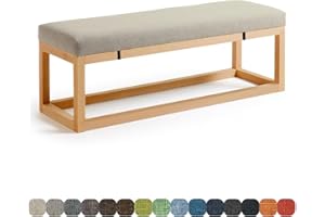 ‎LSJOAW Lsjoaw Bankauflage Bankkissen Sitzauflage Sitzkissen Bank 90X35X3CM Stuhlkissen Bankpolster Schaukel mit abnehmbarem Bezug für Fensterbank Outdoor Gartenmöbel Terrasse Drinnen Sitz,Light Grey