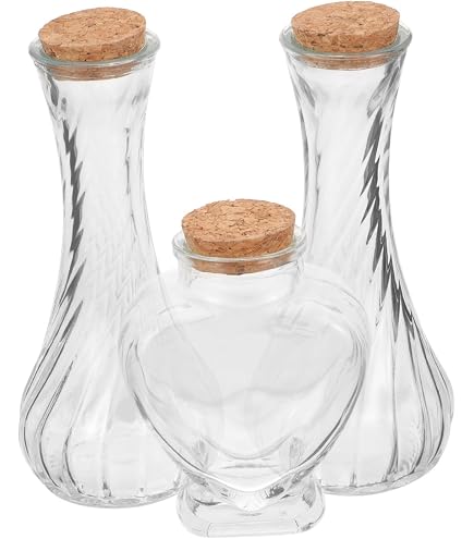 Beavorty Cerimonia Di Sabbia Di Vetro A Forma Di Cuore Set 3Pcs