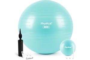 PhysKcal Pallina da Ginnastica 55-85 cm e 23 cm Set di Palline da Pilates, Anti-Scoppio, Antiscivolo, Pallina per Equilibrio, Fitball Gravidanza - Migliora Stabilità, Equilibrio e Postura