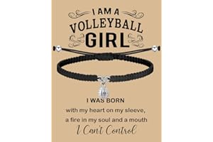 KUIYAI Braccialetto regalo per pallavolo, pallavolo, con scritta "I Am A Volleyball", idea regalo per ragazze