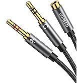 Ugreen 3.5mm Ses-Mikrofon Birleştirici Y Kulaklık Kablosu Siyah