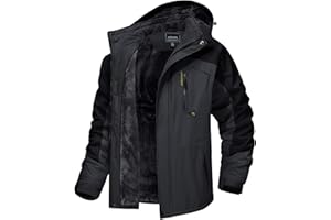 MAGCOMSEN Męskie Kurtki Zimowe Kurtka Narciarska Gruba Wodoodporne Kurtki dla Mężczyzn Kurtka Polarowa z Wieloma Kieszeniami