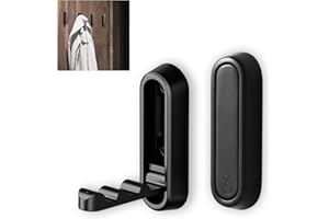 YIPUVR 2 ganchos de pared plegables para colgar, ganchos plegables de aleación de zinc, gancho de pared plegable dorado resistente para baño, cocina, gancho abatible para colgar abrigos, bolsos, toallas