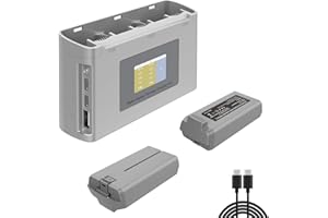 MVMOD Mini 4K / Mini 2 baterías 2 unidades con estación de carga, batería de vuelo inteligente para DJI SE con indicador de estación de carga bidireccional, 2400 mAh, 7,7 V, 31 minutos de tiempo de