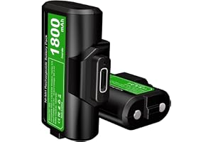 Rechargeable High Capacity Battery Pack for X box Controller, 2x 4800mWh (1800mAh) Batteries Pack with USB-C Charging Cable for X box Series, Elite Gamepads including 4 Cover