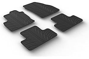 Gledring Satz Gummimatten kompatibel mit Range Rover Evoque 2011-2019 (T Profil 4-teilig + Montage-clips)