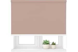 DH DREAMER HOME DH DREAMHER Home Estor Enrollable Translúcido Liso – Poliéster 100%, Resistente a Humedad y UV, Fácil Instalación 135X200cm - Coral