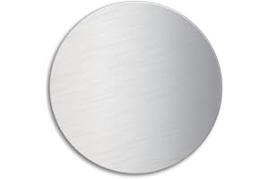 Rund av matt borstat rostfritt stål tom skylt 75 mm diameter (antimagnetisk)