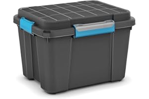 Kis Scuba Box M - 49,5X39X34H Nero/ Man. Azz.Grigio