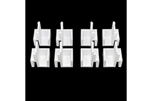 3D SAVOIE 4x Paires de Guides Hauts pour Porte Coulissante de Placard FORM OPTIMUM