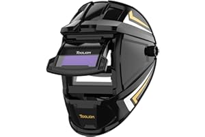 TOOLIOM Hochklappbarer Schweißhelm 92,5 x 42,5 mm Automatisch verdunkelnde Clamshell-Schweißmaske True Color Lift Front Schweißhaube