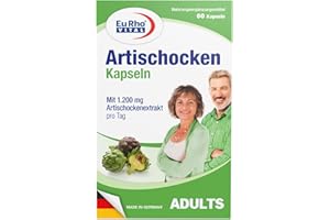 ‎EURHOVITAL Artischocken Kapseln | Hochdosierte Nahrungsergänzung mit 1200 mg natürlichem 12:1 Artischockenextrakt pro Tagesdosis | 60 Kapseln | EuRho® Vital – Made in Germany