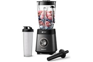 Philips 5000 Series Blender - 1200W Motor. ProBlend Plus Technology. Dishwasher-Safe Parts. Automated cleaning. 2L Capacity. Black (HR3041/00)