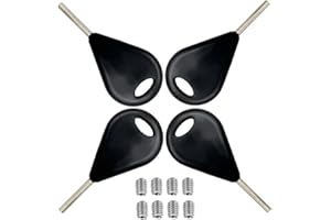 51buyoutgo 6 chiavi e viti per pinne da surf per longboard, surf, kayak, paddleboard, tavola da surf, sup, pagaia, ricambio per installare e rimuovere, accessori neri