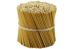 Danilovo Ritual Kerzen 100% Cera de Abeja (Amarillo) - Velas Ortodoxas, Altura: 16,5 cm, Diámetro: 5,7 mm (100 Unidades - 400 g)