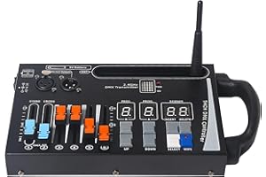 METYONLASER DMX - Consola de iluminación, driver DMX de 54 canales para luces dj, compatible con dispositivos de recepción inalámbricos DMX de 2,4 g