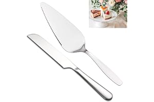 gvivej Paletta per torta, in argento, per torte, per il matrimonio, include formine e paletta per torte (argento)