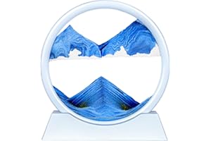 E-feilai 3D Sandbilder Zum Drehen, Fließende Sandkunst, Dynamisches Tiefsee Sandbild, Bewegte Sandmalerei Rund für Kinder und Erwachsene(7 Zoll)