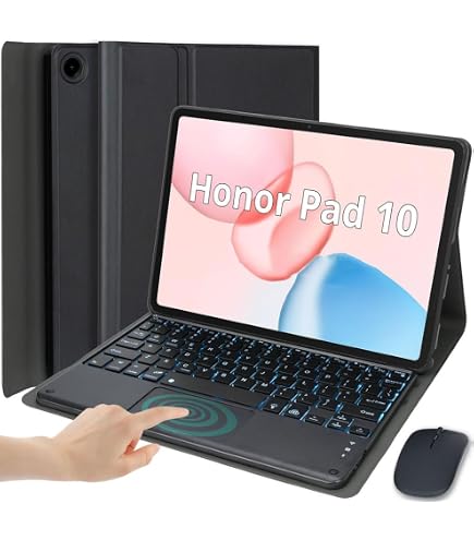 Custodia Tastiera Bluetooth Per Honor Pad 8 (12 Pollici) Con Mouse Touchpad Integrato - Copertura Sottile E Portatile - 3