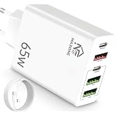 USB C Charger 65W, iPhone Charger Fast Charge Multiple USBC Plug PD+QC Fast Wall Adapter Type C Mobile Chargers for iPhone 17