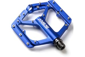 ANSJS Pedali per mountain bike, in alluminio, con cuscinetti a sfera industriali, 9/16 pollici, pedali per bici da corsa, piattaforma per e-bike, mountain bike, BMX, trekking