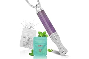 HOKHIM Vape Necklace,Tiger Eye Stone Breathlace,For Anxiety Relief,Breathing Exercises,Meditation,Christmas Valentine's Day Birthday Gift for Father,Women,Men