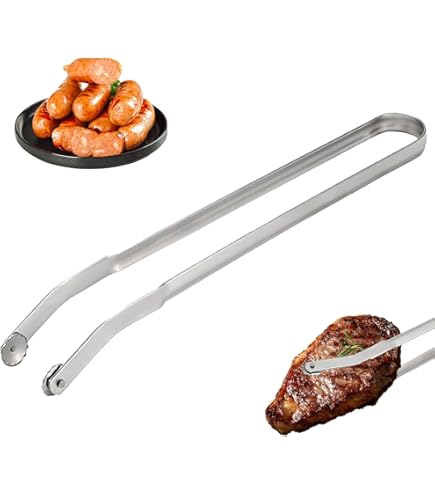 Pinces Longues Pour Barbecue INOX 30 Cm - Revêtement Antidérapant - I LOVE BBQ By RUECAB