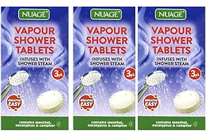 BLACK NORE GIFTS Vapour Shower Tablets 3 Packs of 3 Tablets, Contains Menthol, Eucalyptus and Camphor